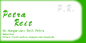 petra reit business card